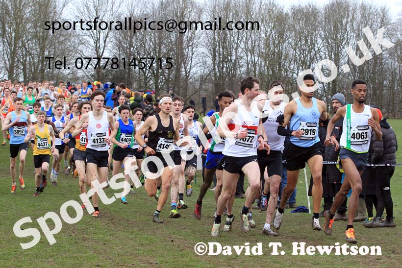 Senior Mens 2023 UK CAU Inter Counties Cross Country Champs, Prestwold Hall, Loughborough. Photo: David T. Hewitson/Sports for All Pics